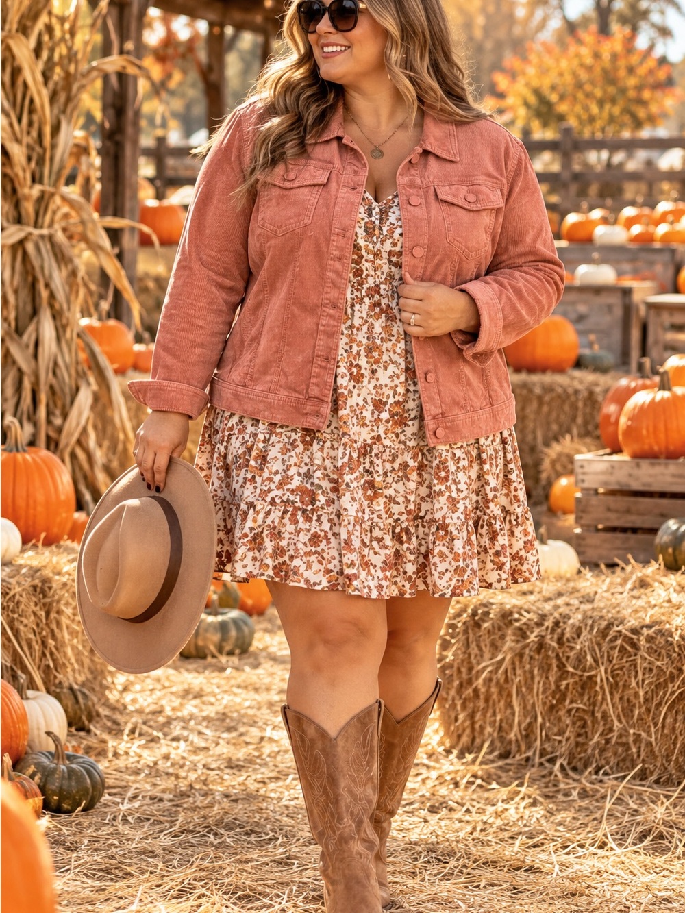 Black Label Women's Corduroy Jean Jacket in Dusty Rose